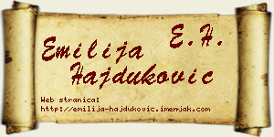 Emilija Hajduković vizit kartica